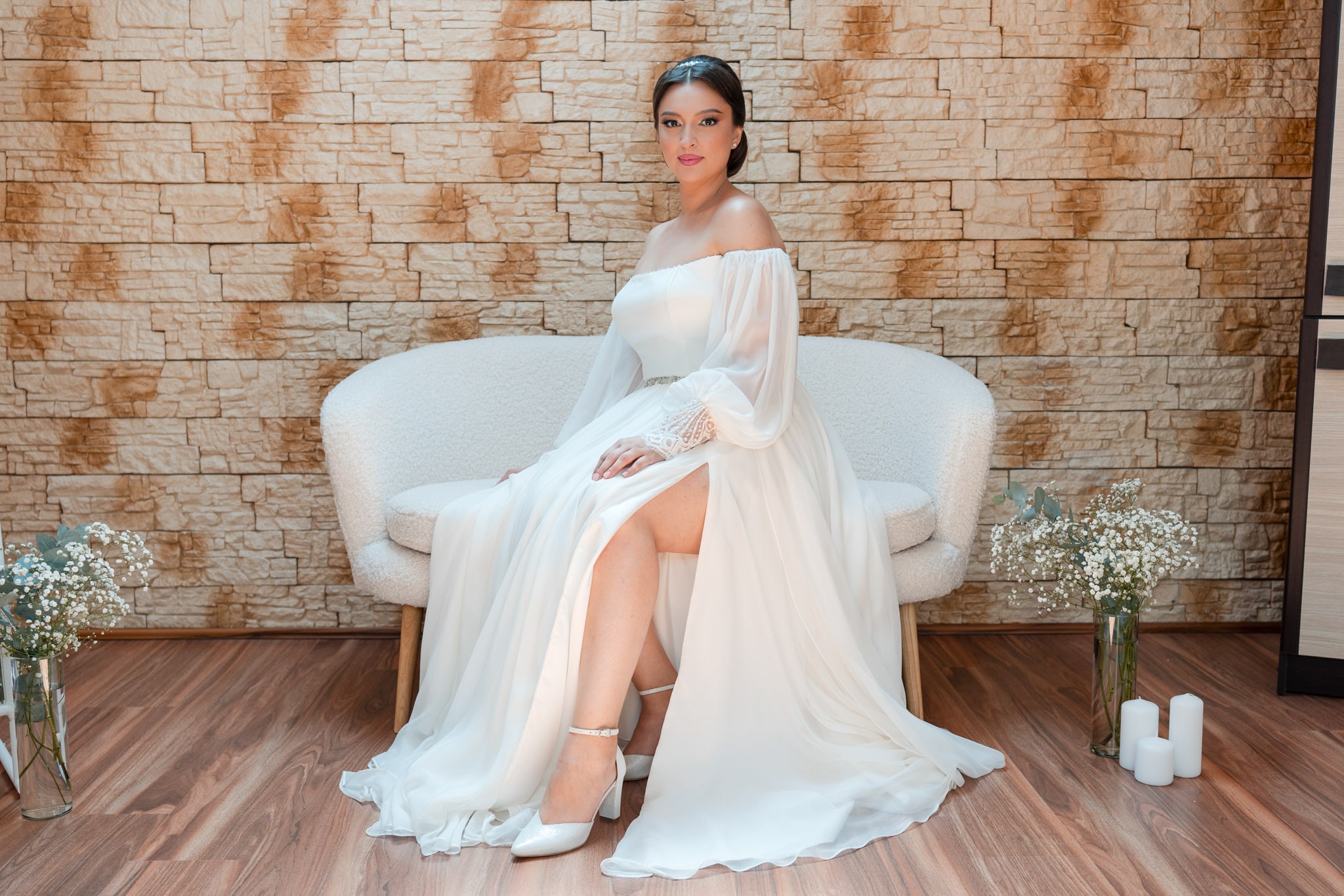 Pregătiri de nuntă la Monato Event București – Mireasa în rochia ei, ultimele pregatiri